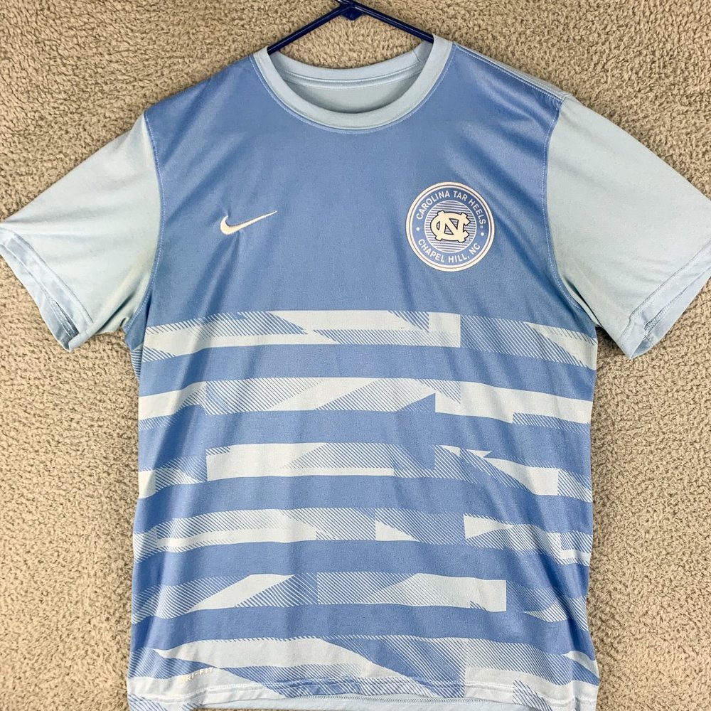 Nike Light Blue and White Short Sleeve Tee